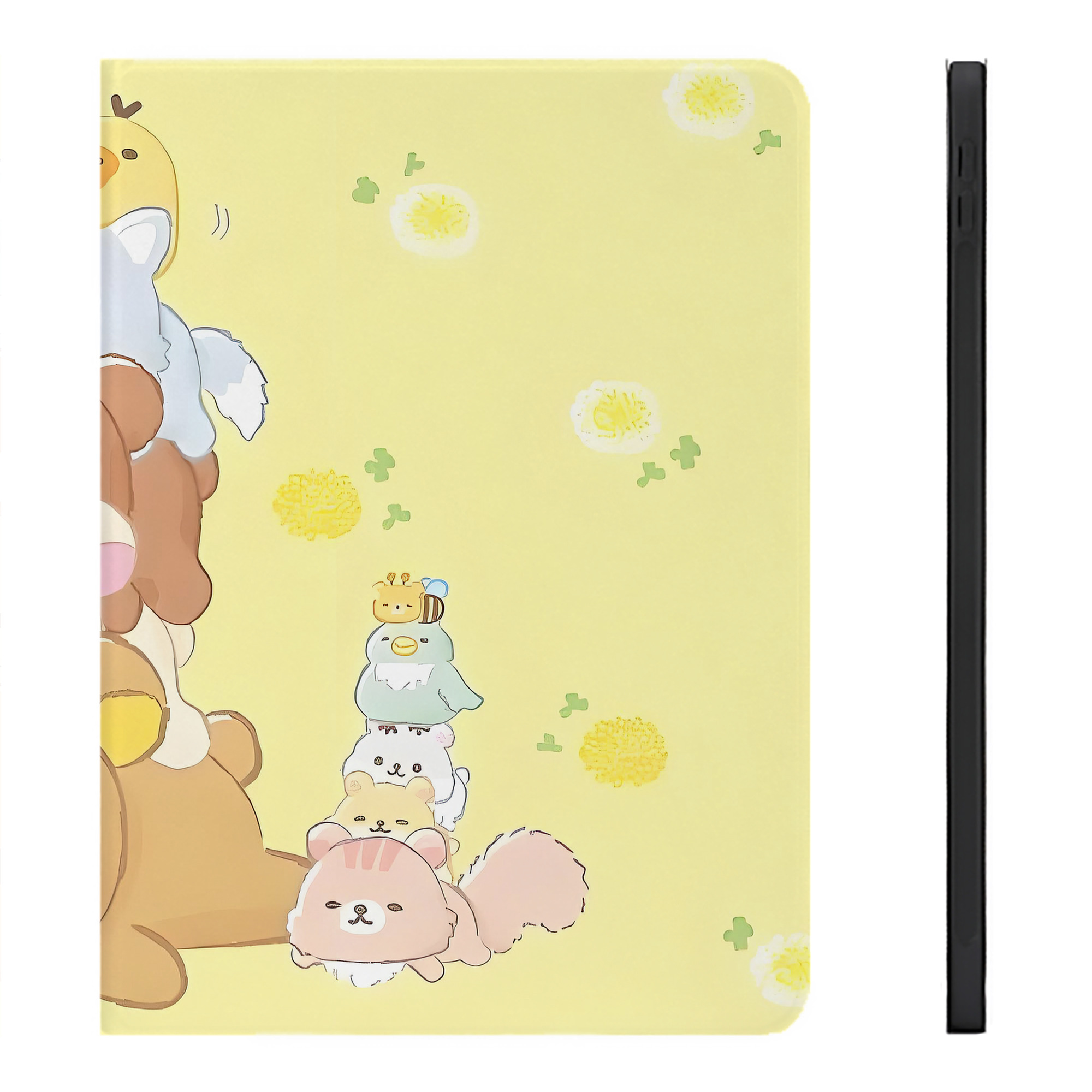 （画像用） リラックマ リラックマ キイロイトリ Rilakkuma Korilakkuma Kiiroitori IPadケース ペンホルダー付き ブックスタイルデザイン